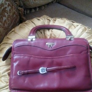 Vintage Etienne aigner purse and watch set